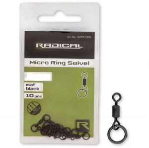 Obratlík s krúžkom Micro Ring Swivel Mat Black